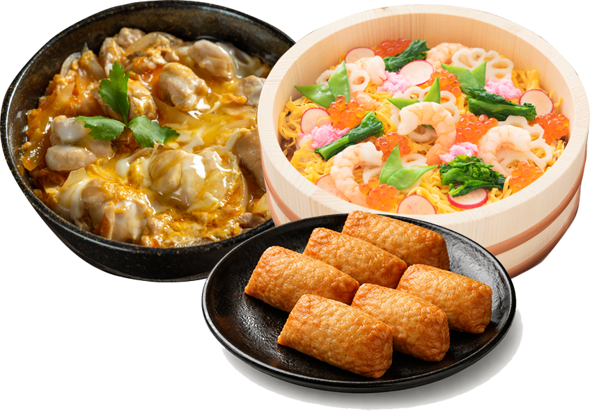 寿し酢と丼の素を使った料理イメージ